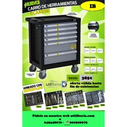 Carro de herramientas seis cajones gris con dotación
