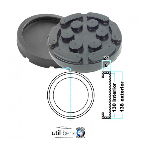 Taco de Goma de Elevador - Cascos, Agm, Corghi, Weber, Automaq, Zippo, Consul