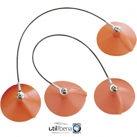 Par de ventosas para sujetar ventanillas