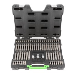 Estuche de 75 puntas ribe xzn torx allen y torx inviolable