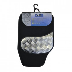 Juego de alfombras de moqueta con talonera plástica