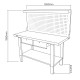 Banco de trabajo con panel frontal