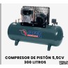 COMPRESOR DE PISTÓN 5.5 CV 300 LITROS