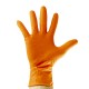 GUANTES NARANJAS DESECHABLES DE NITRILO T:XL 7,0MIL (100 UDS.) TEXTURA DIAMANTE