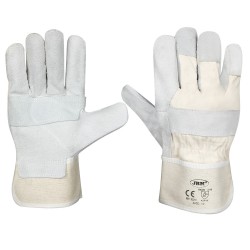 Guantes de piel y tela