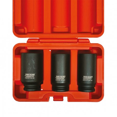Juego de vasos 1/2" de 12 caras para bujes