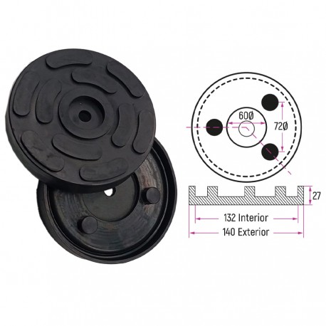 Taco de Goma de Elevador Omcn, Rogen 140 mm