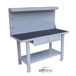 Banco de trabajo con panel frontal