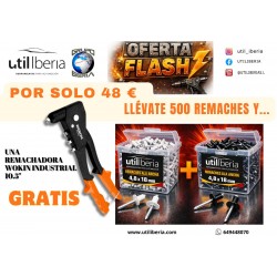 500 REMACHES NEGRO ALA ANCHA Y REMACHADORA GRATIS