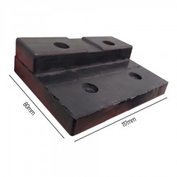 TACO DE GOMA DE ELEVADOR ACANALADO PARA TREN DELANTERO 80X117MM