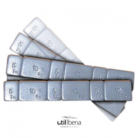 Contrapesa hierro autoadhesiva en pastillas de 45 gramos