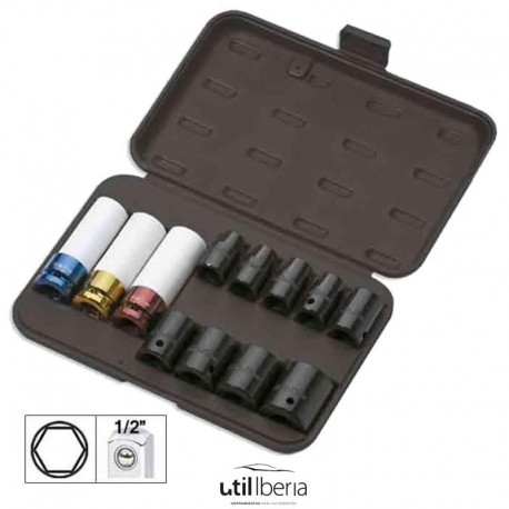 Set de 12 vasos impacto hexagonales